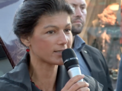 Sahra Wagenknecht zu Gast in Wolfsburg am 5. September 2016 (Screenshot: YouTube)