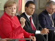 Angela Merkel berichtet dem mexikanischen Präsidenten aus der römischen Geschichte, wo der Limes die Migranten nicht habe aufhalten können. (Screenshot: YouTube)